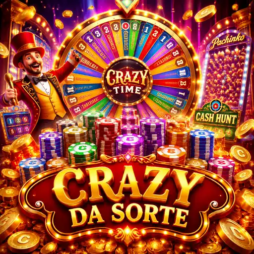Game show Crazy Time com roda gigante e bônus interativos
